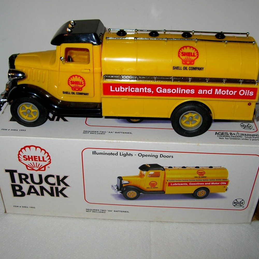 VINTAGE 1995 SHELL TRUCK BANK 1st ISSUE IN AN ANNUAL COLLECTOR SERIES #1 NIB 33
